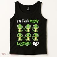 IM This Many Lizards Old Cute Lizard 6th Birthday 6 Years Tank Top thumb 2