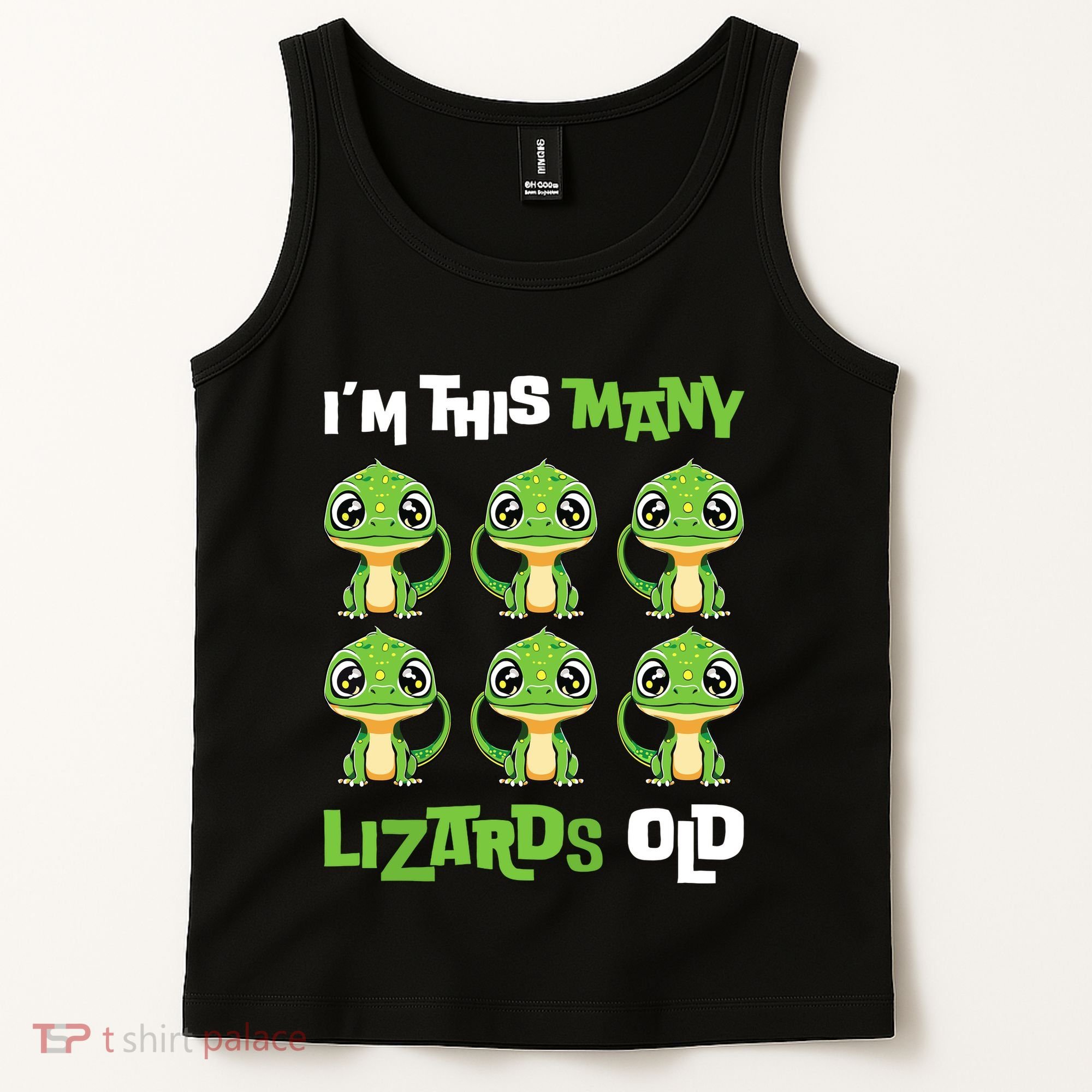 IM This Many Lizards Old Cute Lizard 6th Birthday 6 Years Tank Top