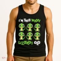 IM This Many Lizards Old Cute Lizard 6th Birthday 6 Years Tank Top thumb 3