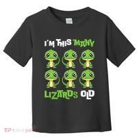 IM This Many Lizards Old Cute Lizard 6th Birthday 6 Years Toddler T-Shirt thumb 0
