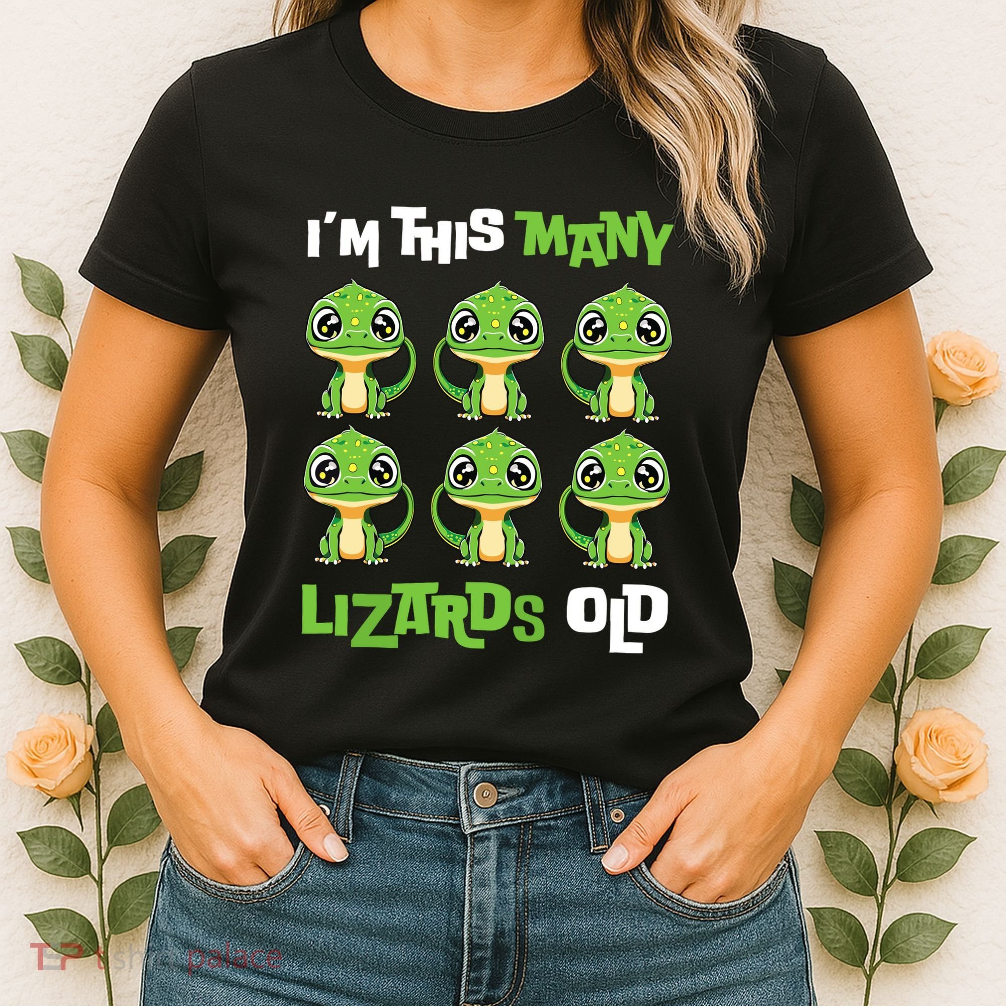 IM This Many Lizards Old Cute Lizard 6th Birthday 6 Years Women's T-Shirt