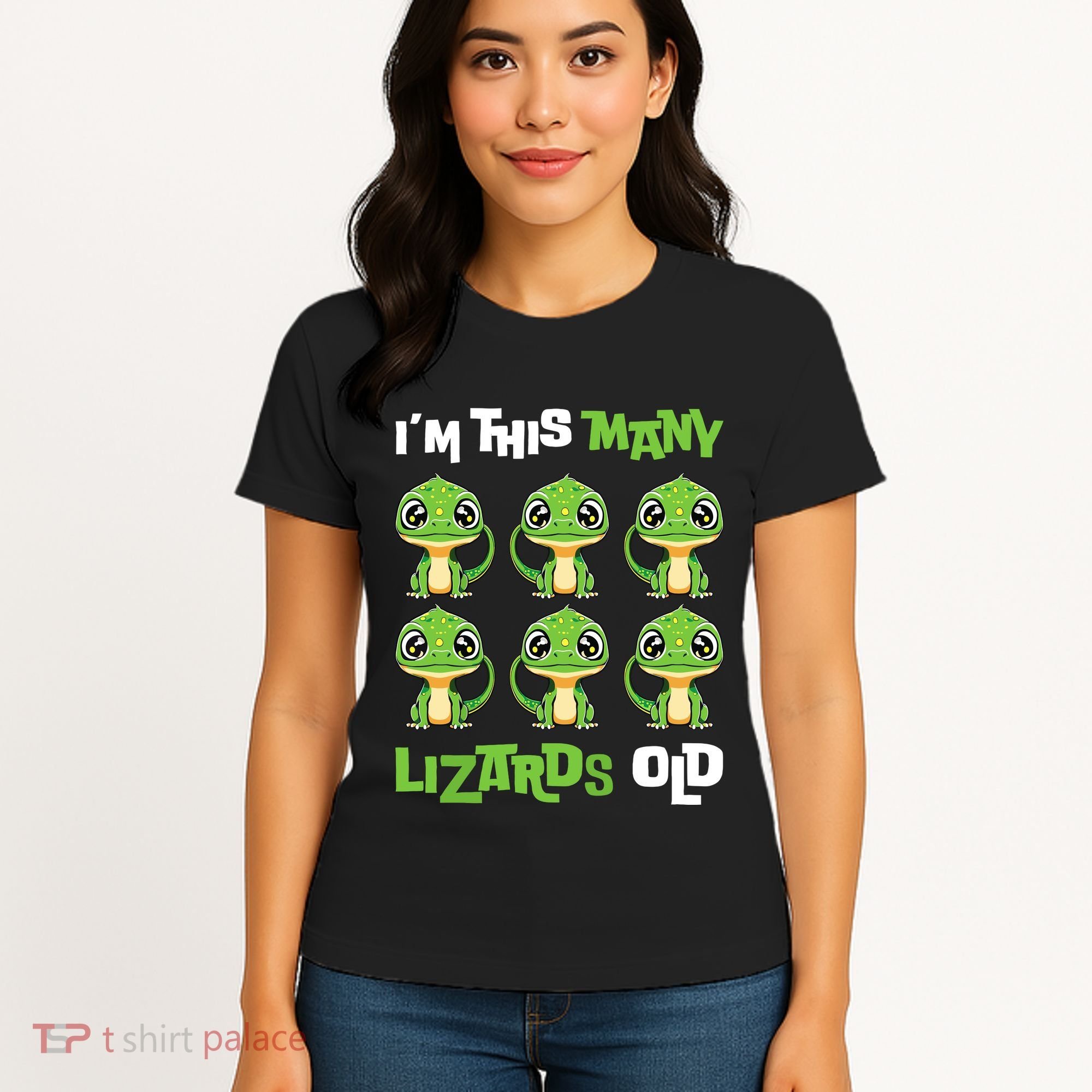 IM This Many Lizards Old Cute Lizard 6th Birthday 6 Years Women's T-Shirt
