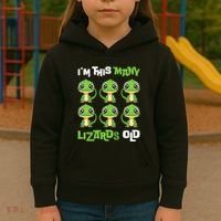 IM This Many Lizards Old Cute Lizard 6th Birthday 6 Years Kids Hoodie thumb 3