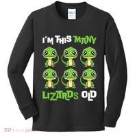 IM This Many Lizards Old Cute Lizard 6th Birthday 6 Years Kids Long Sleeve Shirt thumb 0