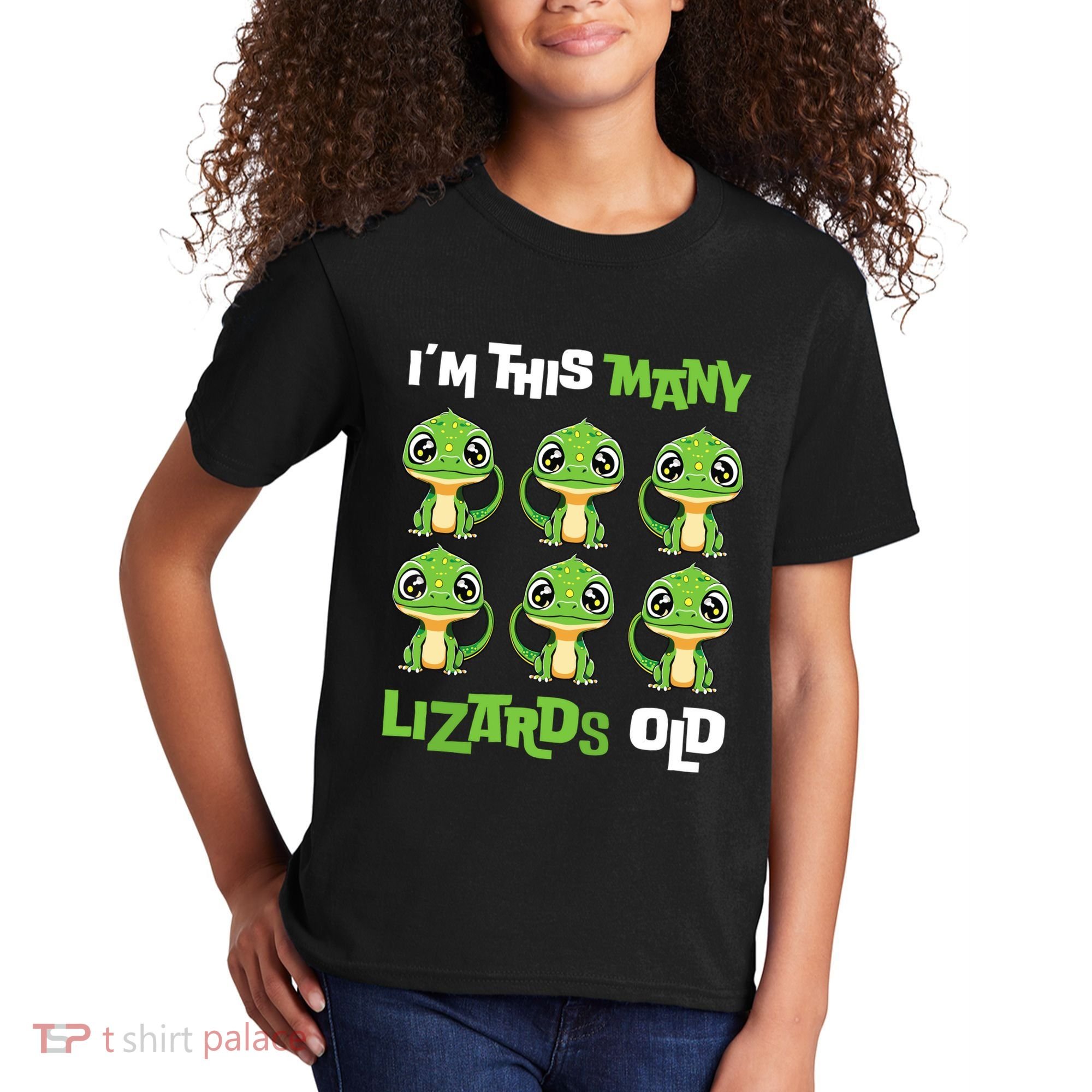 IM This Many Lizards Old Cute Lizard 6th Birthday 6 Years Kids T-Shirt