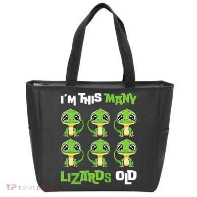 IM This Many Lizards Old Cute Lizard 6th Birthday 6 Years Tote Bag