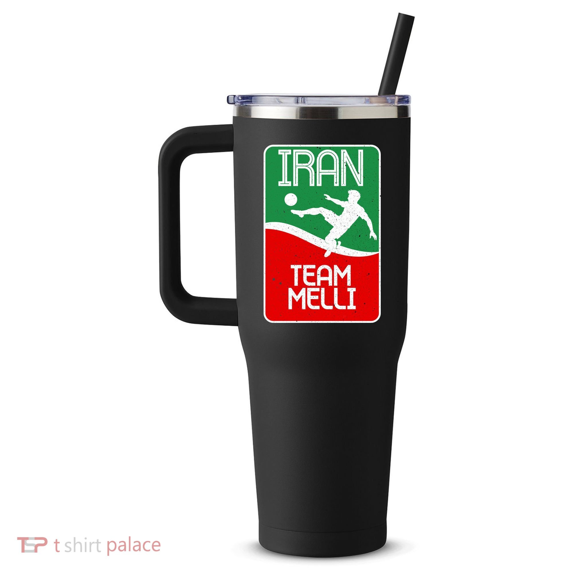 Iran Team Melli Soccer Fan 40oz Vacuum Insulated Stainless Steel Travel Tumbler