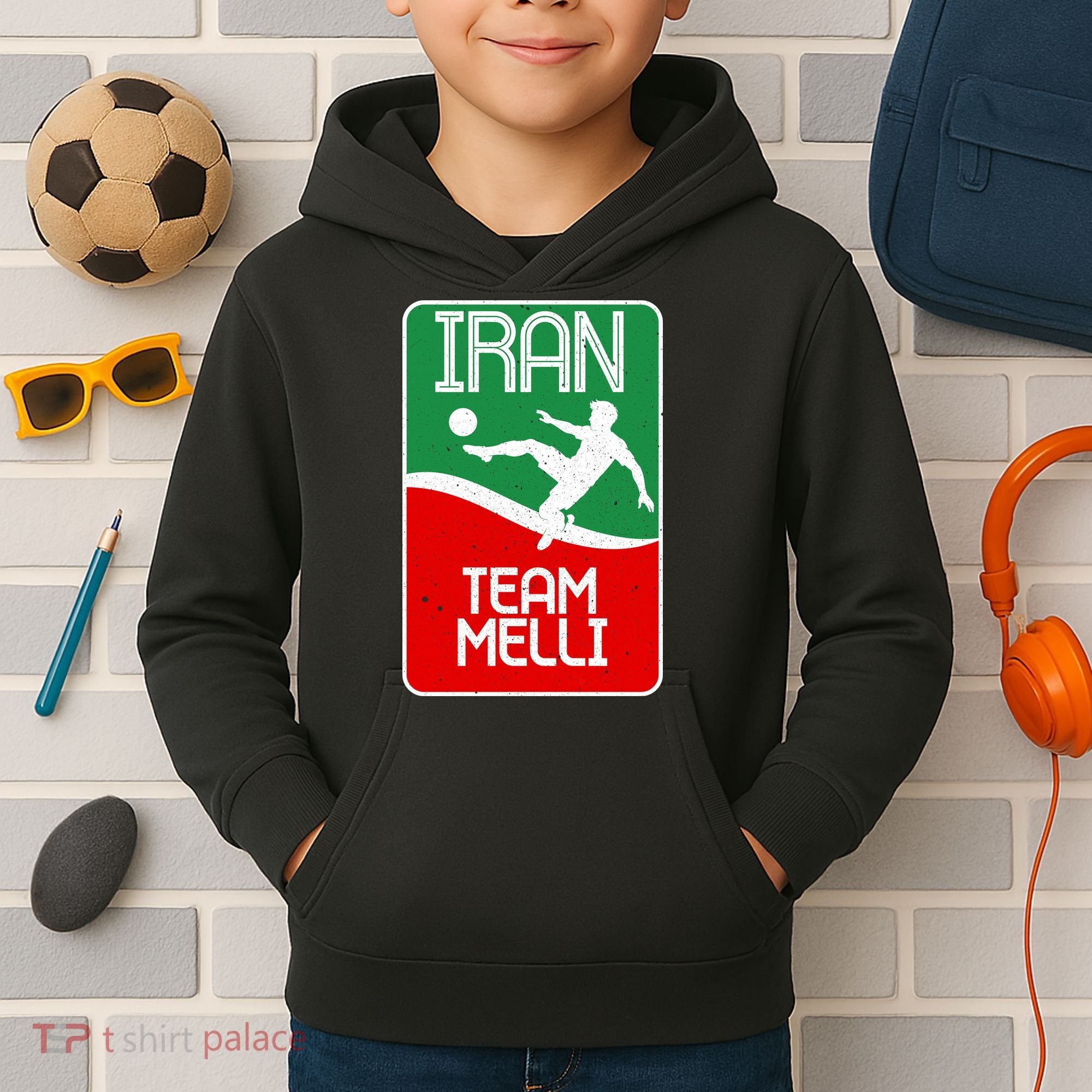 Iran Team Melli Soccer Fan Kids Hoodie