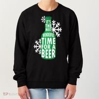 Its The Most Wonderful Time For A Beer Funny Christmas Women's Sweatshirt thumb 0