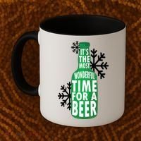 Its The Most Wonderful Time For A Beer Funny Christmas Coffee Mug thumb 2