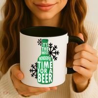 Its The Most Wonderful Time For A Beer Funny Christmas Coffee Mug thumb 3