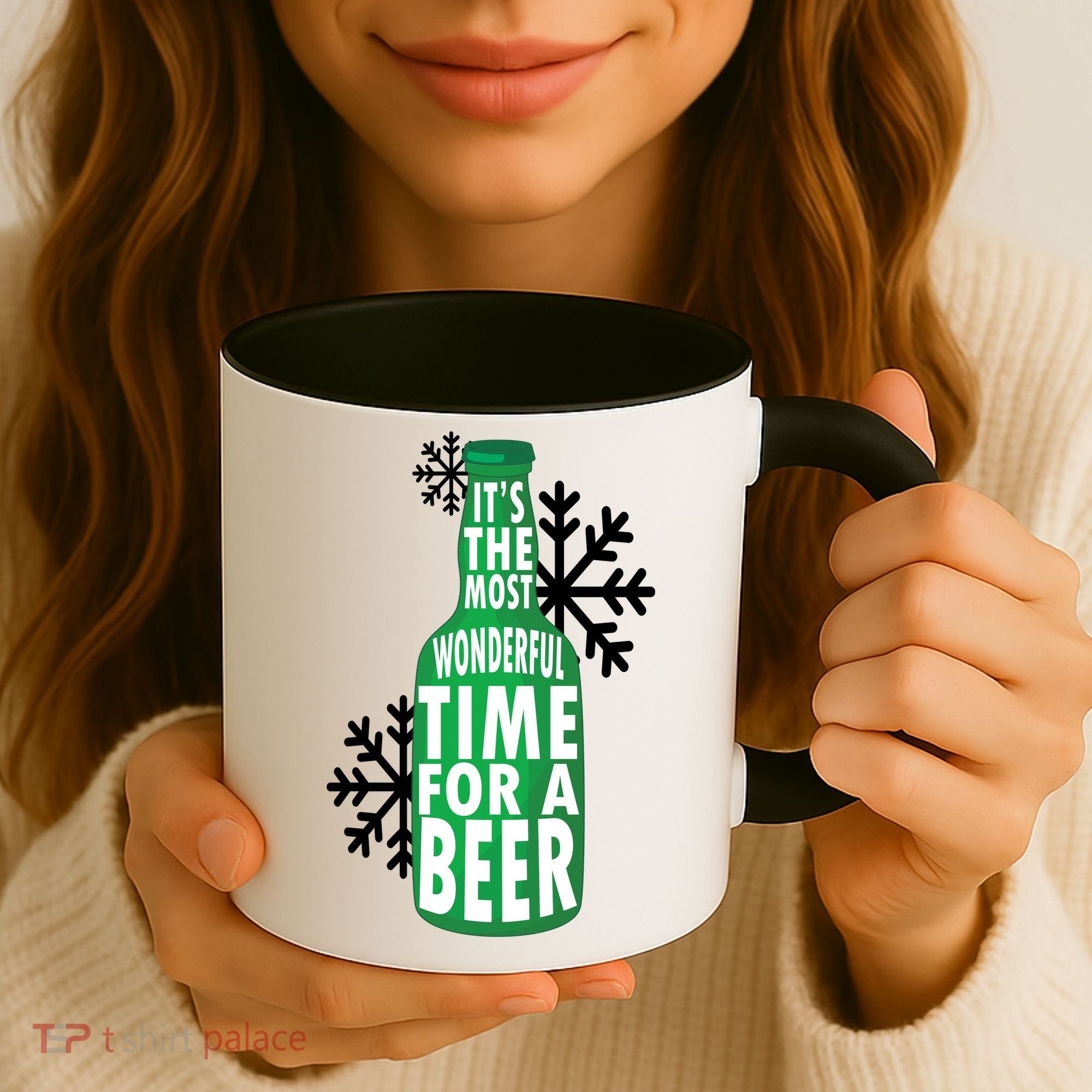 Its The Most Wonderful Time For A Beer Funny Christmas Coffee Mug
