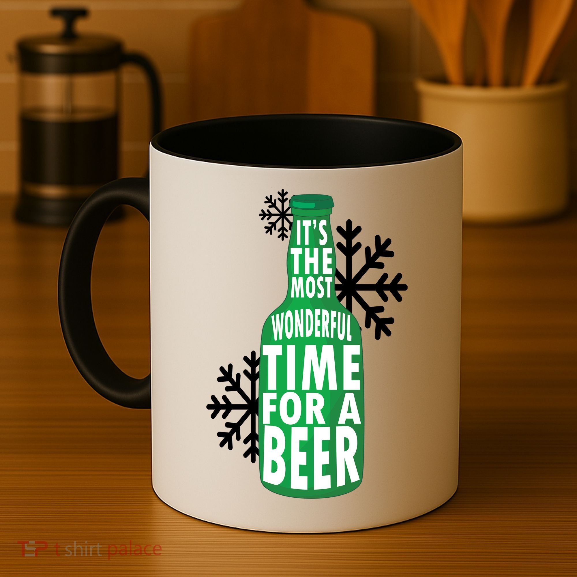 Its The Most Wonderful Time For A Beer Funny Christmas Coffee Mug