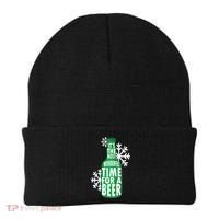 Its The Most Wonderful Time For A Beer Funny Christmas Beanie thumb 0