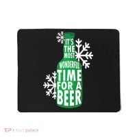 Its The Most Wonderful Time For A Beer Funny Christmas Mousepad thumb 0