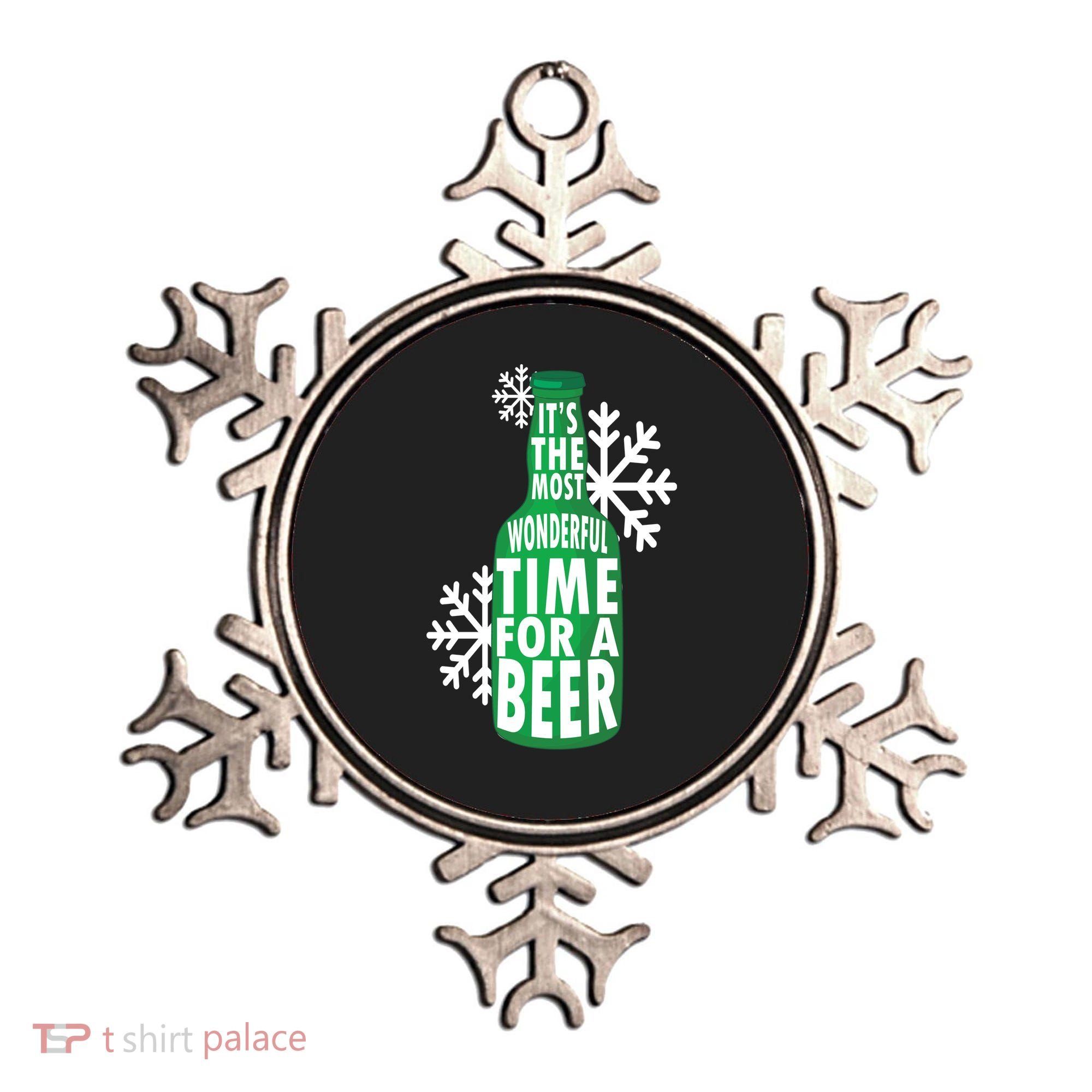 Its The Most Wonderful Time For A Beer Funny Christmas Ornament