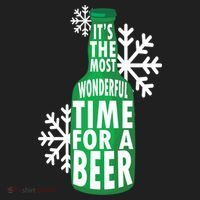 Its The Most Wonderful Time For A Beer Funny Christmas Golf Towel thumb 3