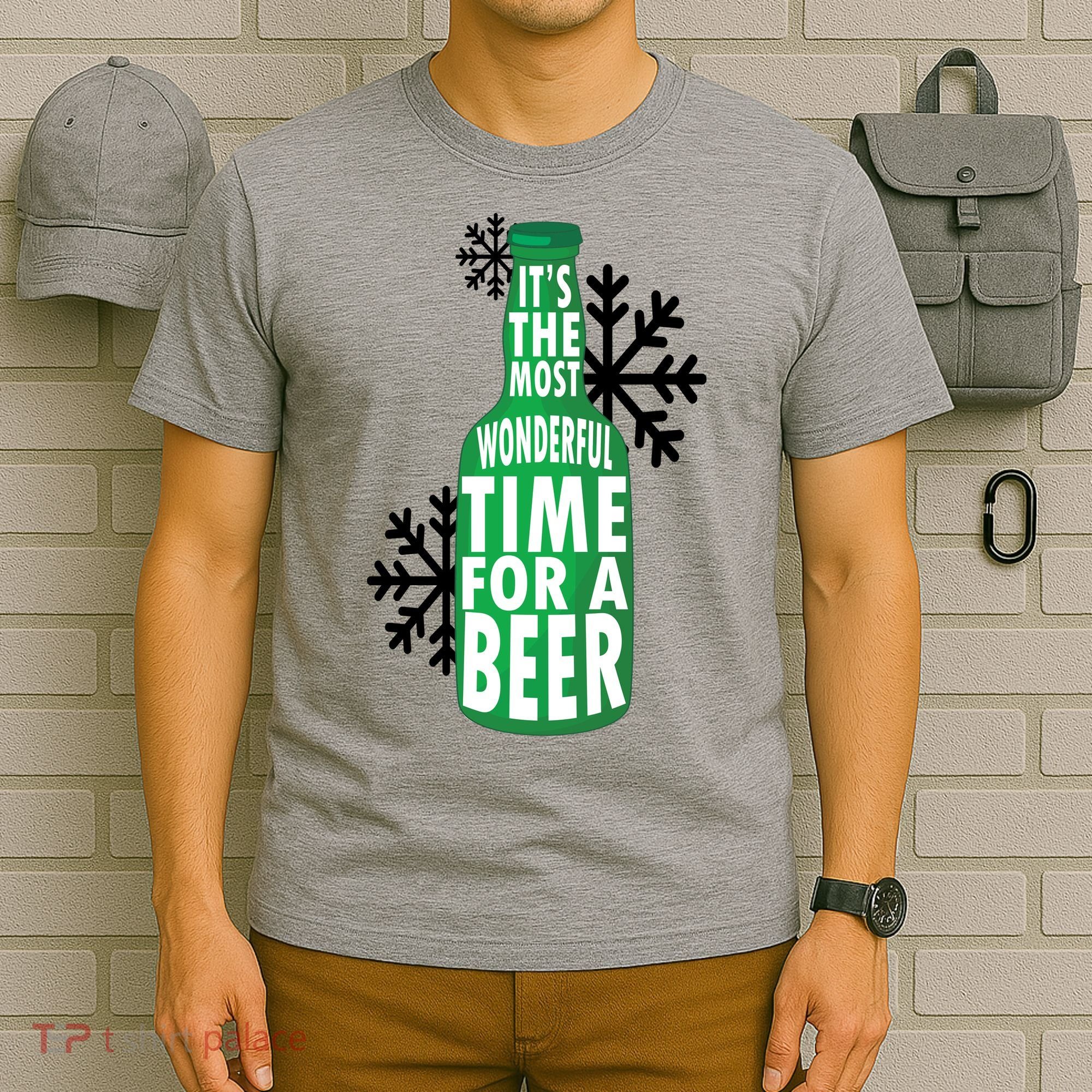 Its The Most Wonderful Time For A Beer Funny Christmas T-Shirt