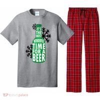 Its The Most Wonderful Time For A Beer Funny Christmas Pajama Set thumb 0