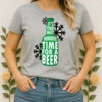 Its The Most Wonderful Time For A Beer Funny Christmas Women's T-Shirt thumb 2