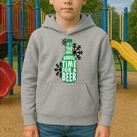Its The Most Wonderful Time For A Beer Funny Christmas Kids Hoodie thumb 2