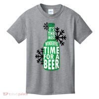 Its The Most Wonderful Time For A Beer Funny Christmas Kids T-Shirt thumb 0