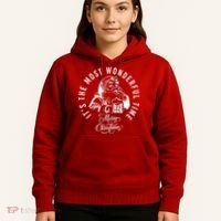 It's The Most Wonderful Time Santa Drinking Beer Christmas Hoodie thumb 5