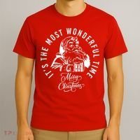 It's The Most Wonderful Time Santa Drinking Beer Christmas T-Shirt thumb 3