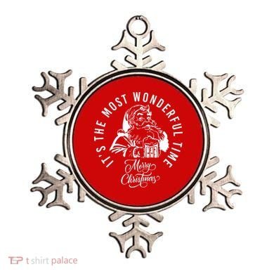 It's The Most Wonderful Time Santa Drinking Beer Christmas Ornament