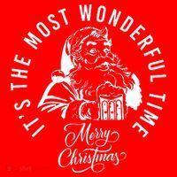 It's The Most Wonderful Time Santa Drinking Beer Christmas Women's Tank Top thumb 5