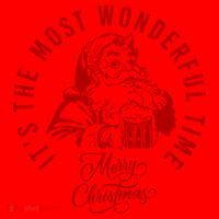 It's The Most Wonderful Time Santa Drinking Beer Christmas Santa Hat thumb 1