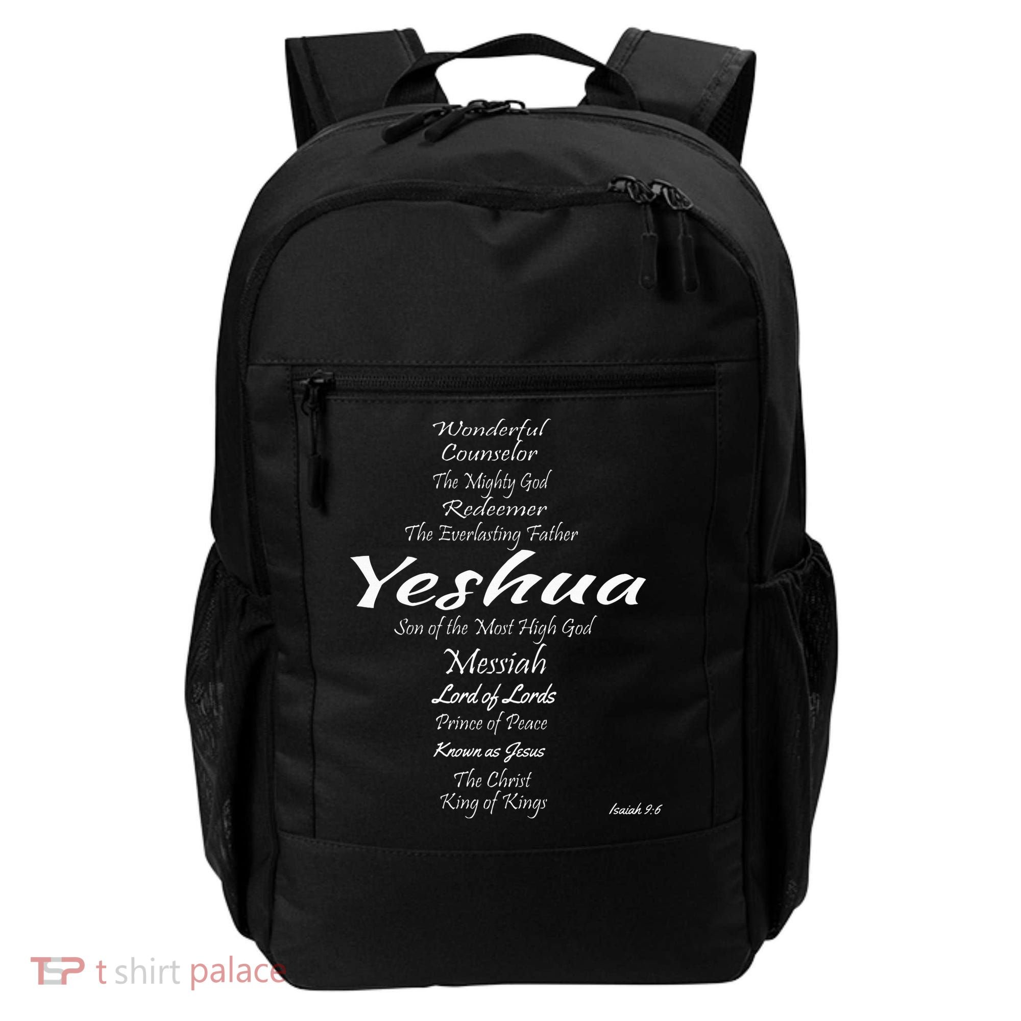 Inspirational The Many Names of Yeshua Backpack