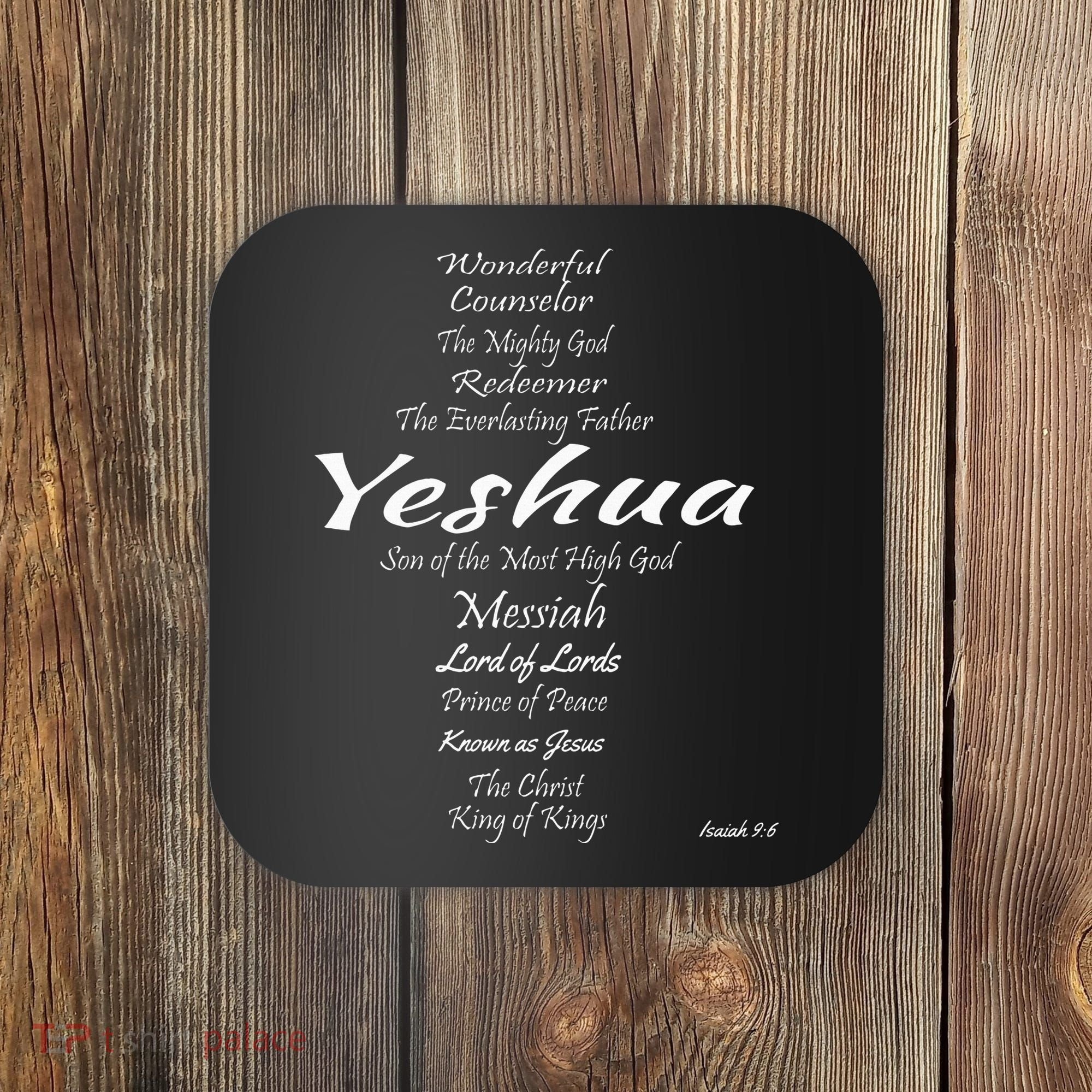 Inspirational The Many Names of Yeshua Coaster