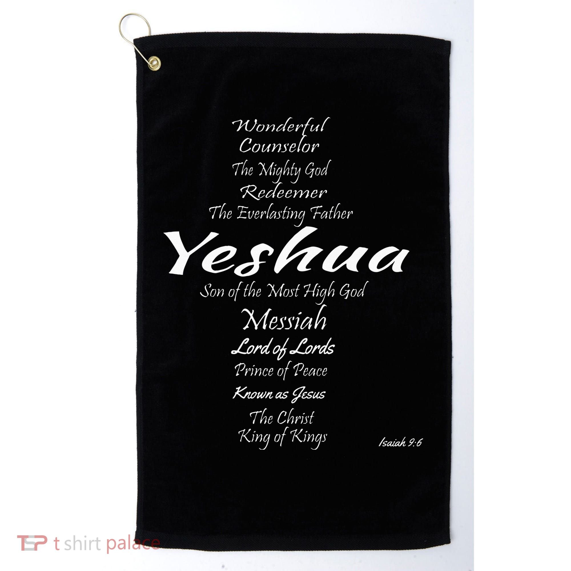 Inspirational The Many Names of Yeshua Golf Towel