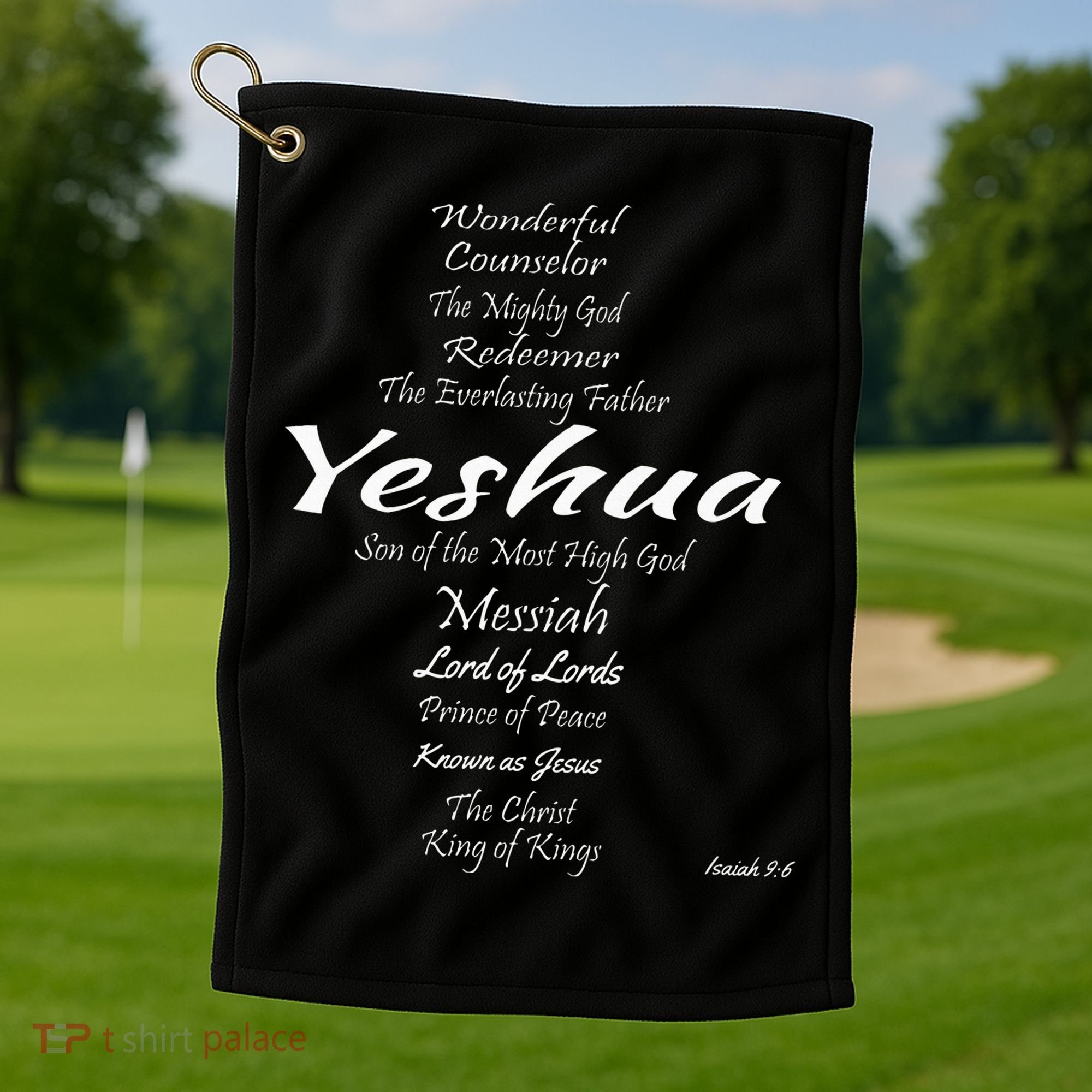 Inspirational The Many Names of Yeshua Golf Towel