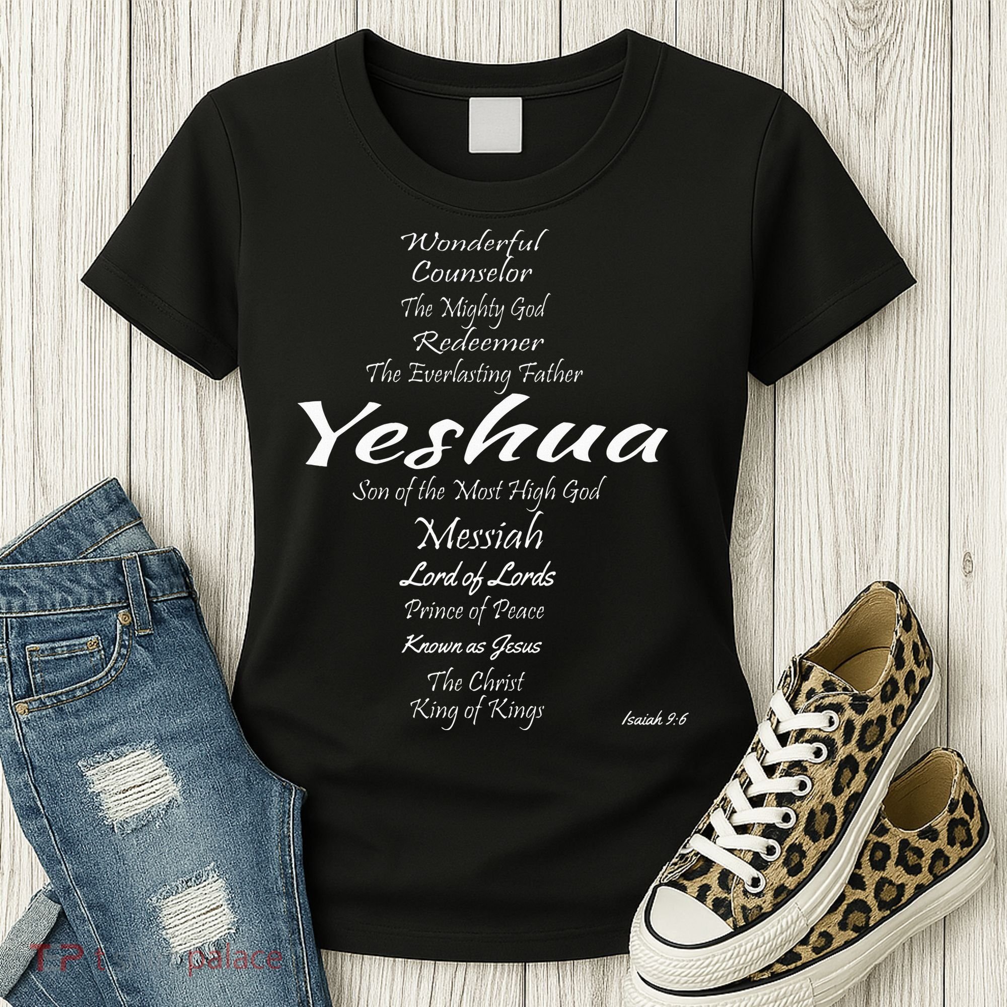 Inspirational The Many Names of Yeshua Women's T-Shirt