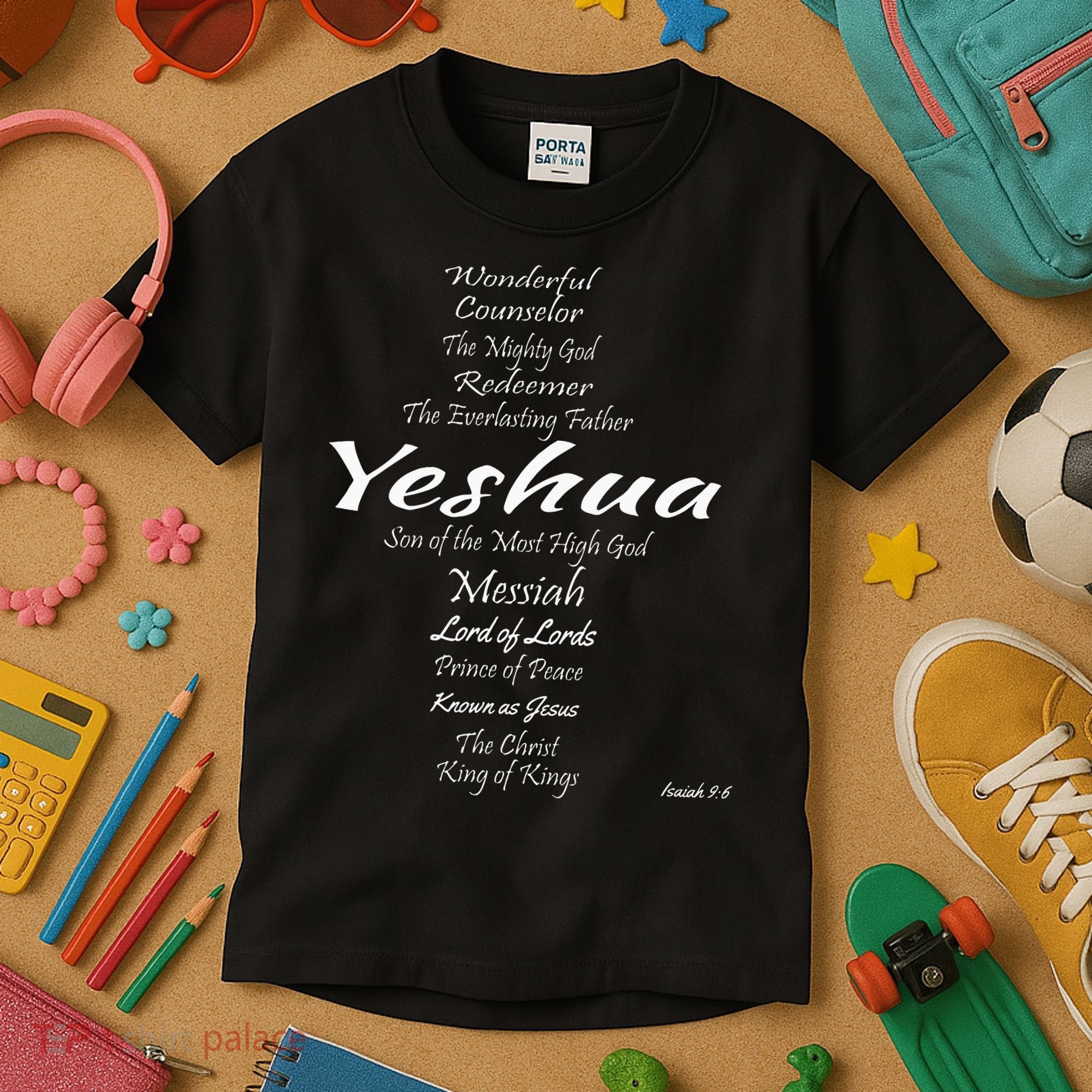 Inspirational The Many Names of Yeshua Kids T-Shirt