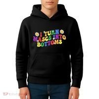 I Turn Masks Into Bottoms Kids Hoodie thumb 4