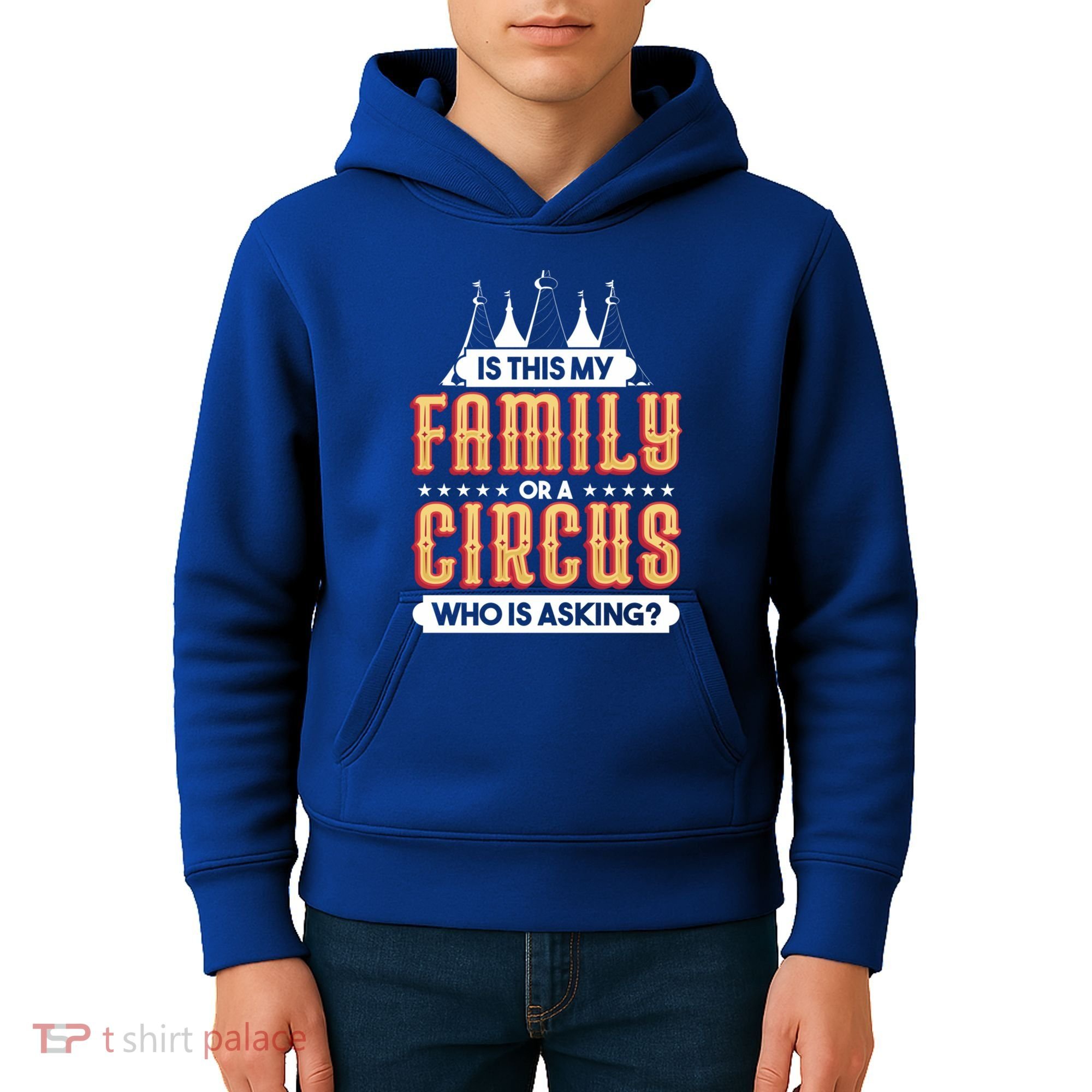 Is This My Family Or A Circus Who Is Asking Circus Gift Kids Hoodie