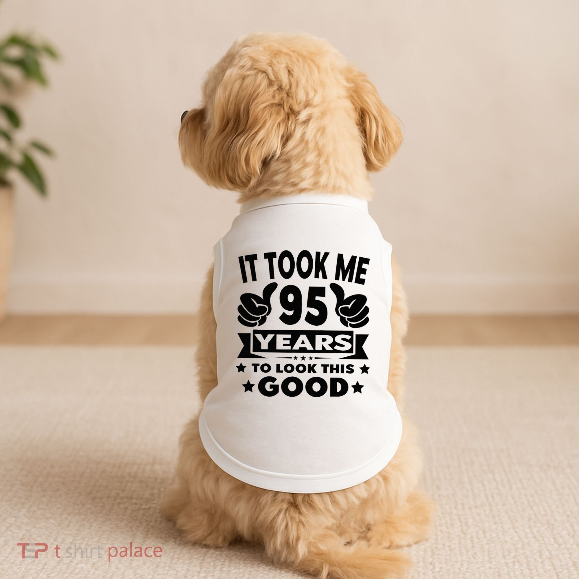 It Took Me 95 Years Funny 95th Birthday Decorations Party Doggie Tank