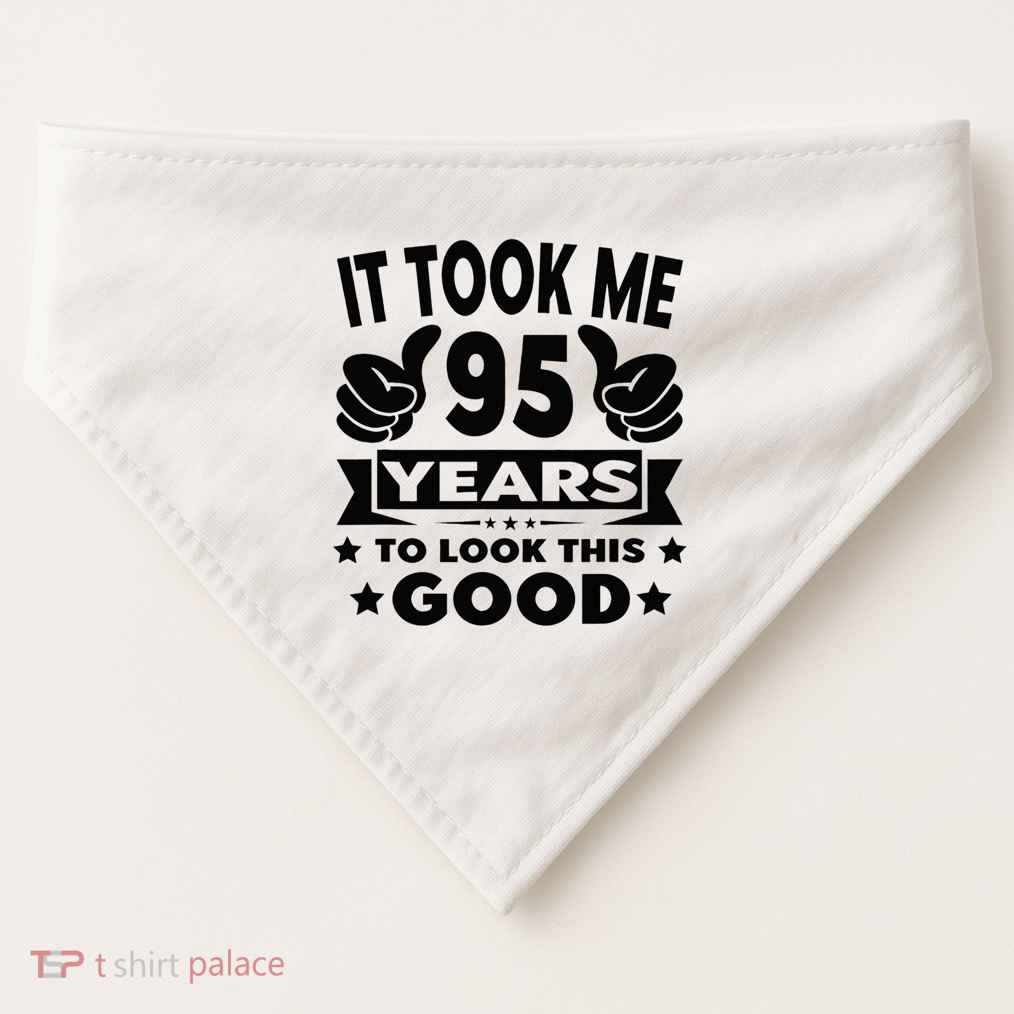 It Took Me 95 Years Funny 95th Birthday Decorations Party USA-Made Doggie Bandana
