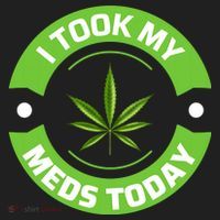I Took My Meds Today Marijuana Funny Weed Cannabis Sayings Golf Towel thumb 3