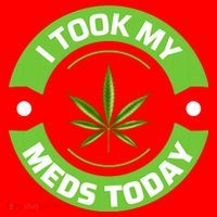 I Took My Meds Today Marijuana Funny Weed Cannabis Sayings Santa Hat thumb 1
