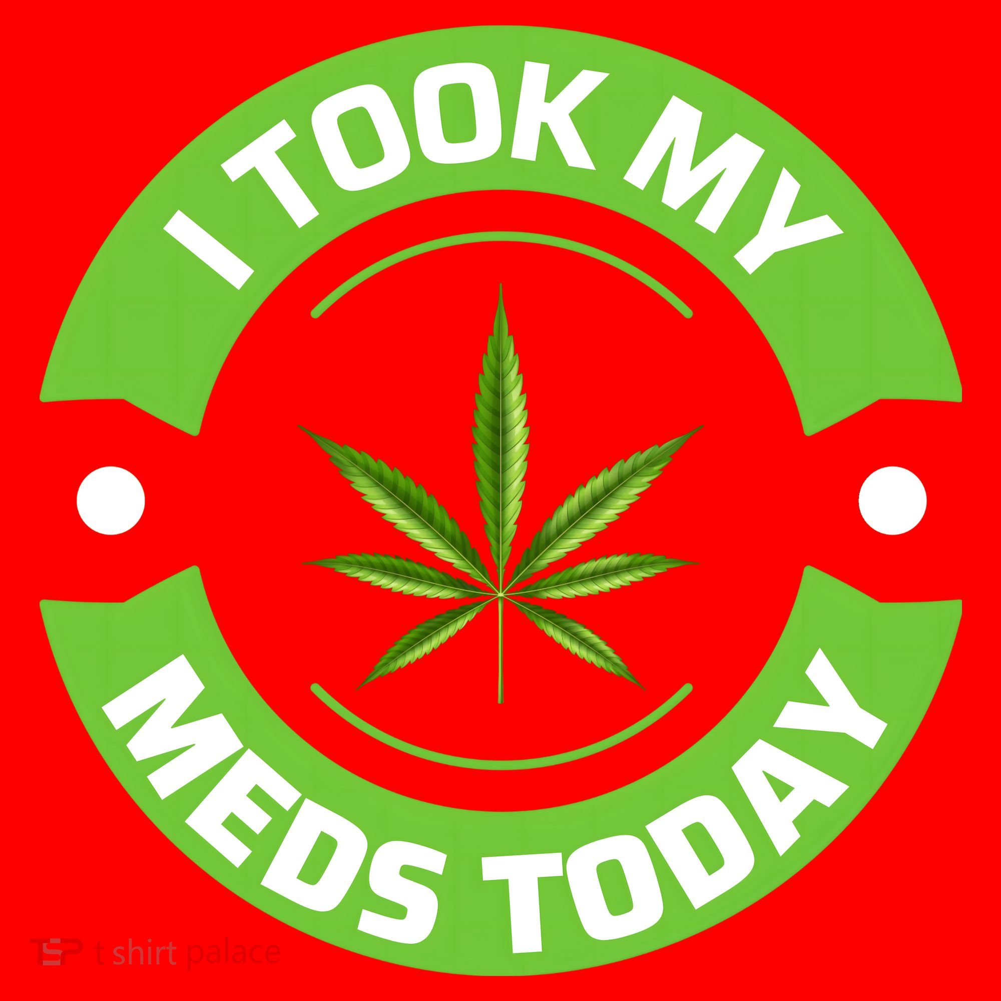 I Took My Meds Today Marijuana Funny Weed Cannabis Sayings Santa Hat