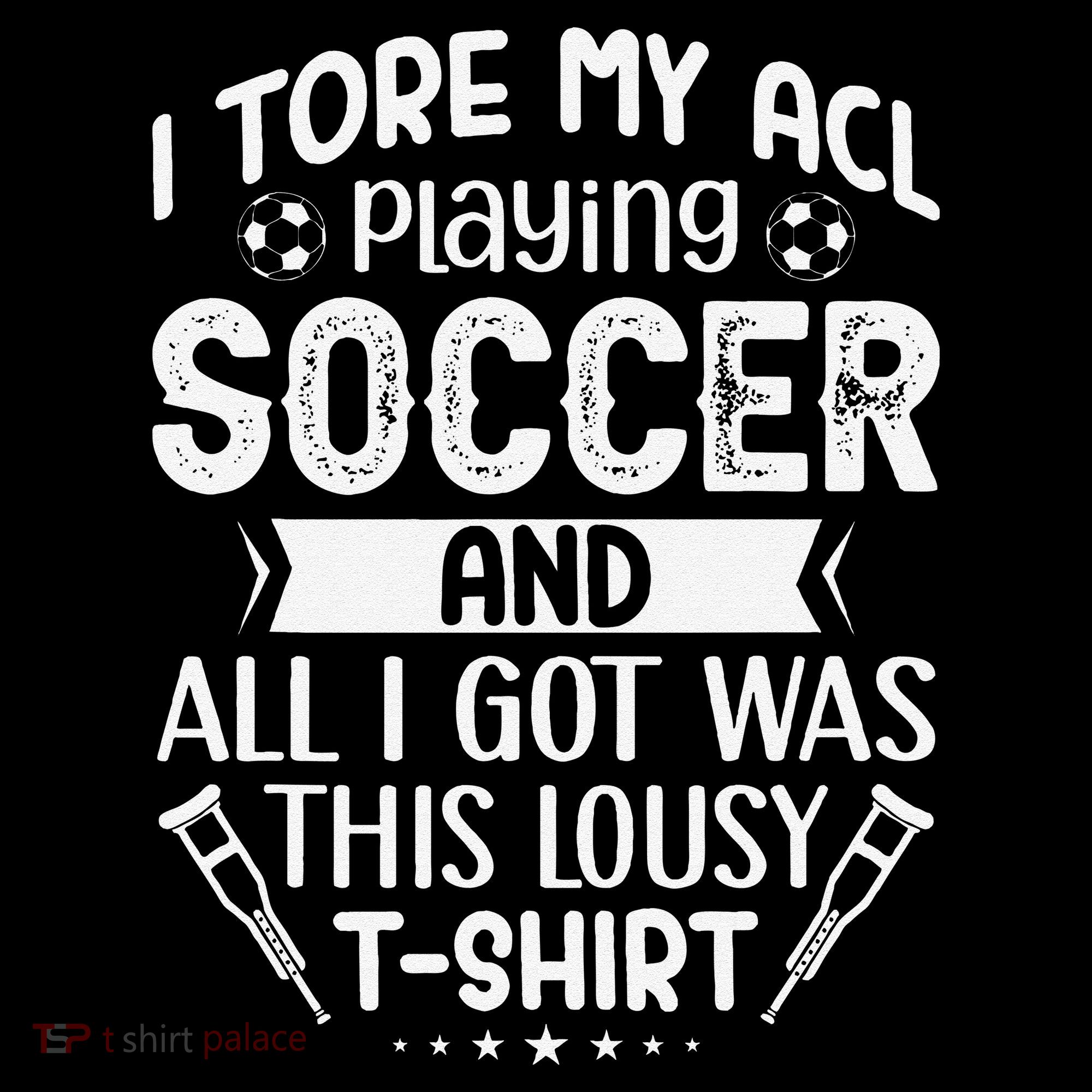 I Tore My Acl Playing Soccer Funny Acl Knee Surgery Recovery Stripe Pom Pom Beanie