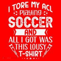 I Tore My Acl Playing Soccer Funny Acl Knee Surgery Recovery Santa Hat thumb 1