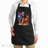 Indigenous Taino Man Warrior Puerto Rican Flag Caribbean Apron thumb 2