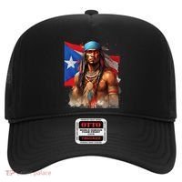 Indigenous Taino Man Warrior Puerto Rican Flag Caribbean Hat thumb 0