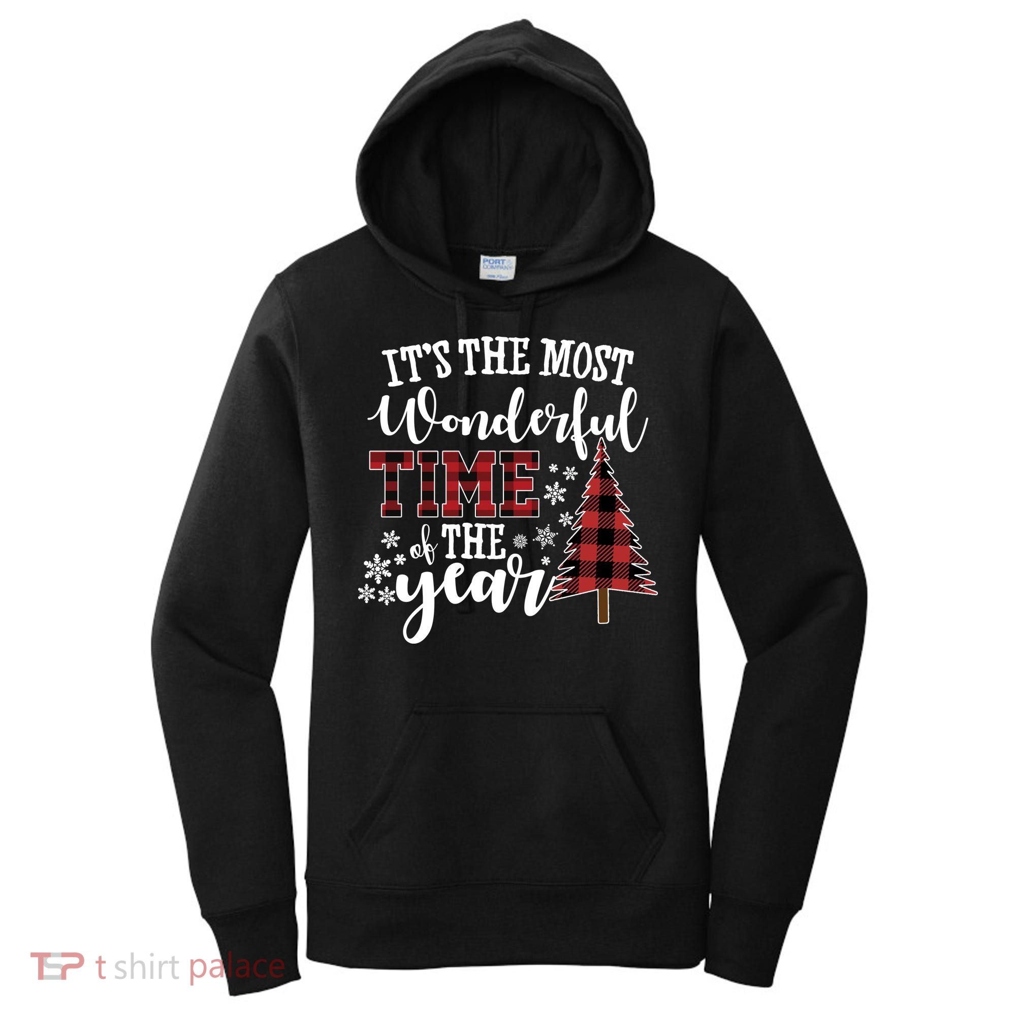 It's The Most Wonderful Time Of The Year Christmas Tree Holiday Women's Hoodie