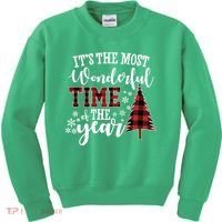 It's The Most Wonderful Time Of The Year Christmas Tree Holiday Kids Sweatshirt thumb 0